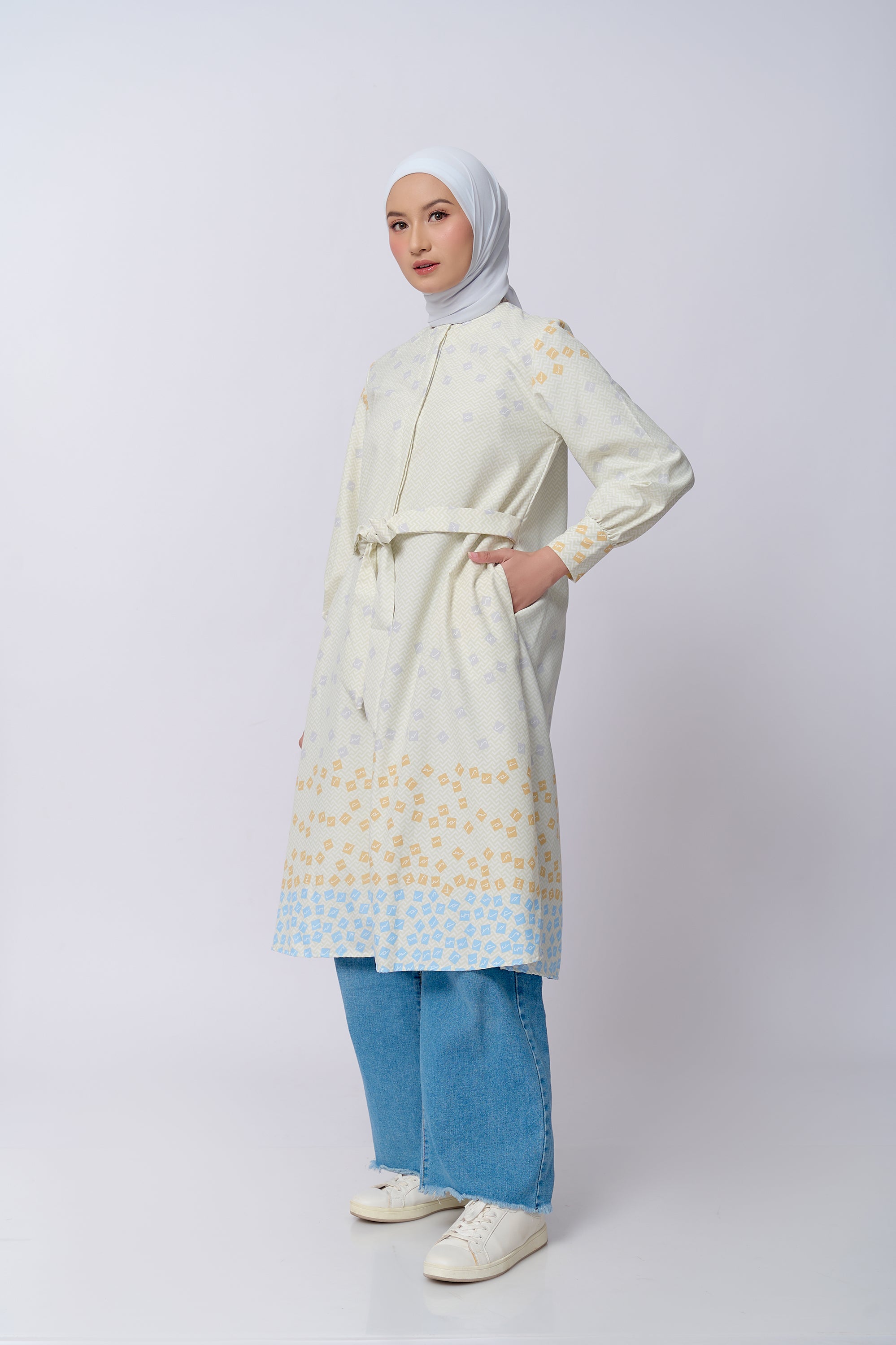 ZM Zaskia Mecca - Felva Midi Dress - Aksara Nusantara - Edisi Aksara Lampung
