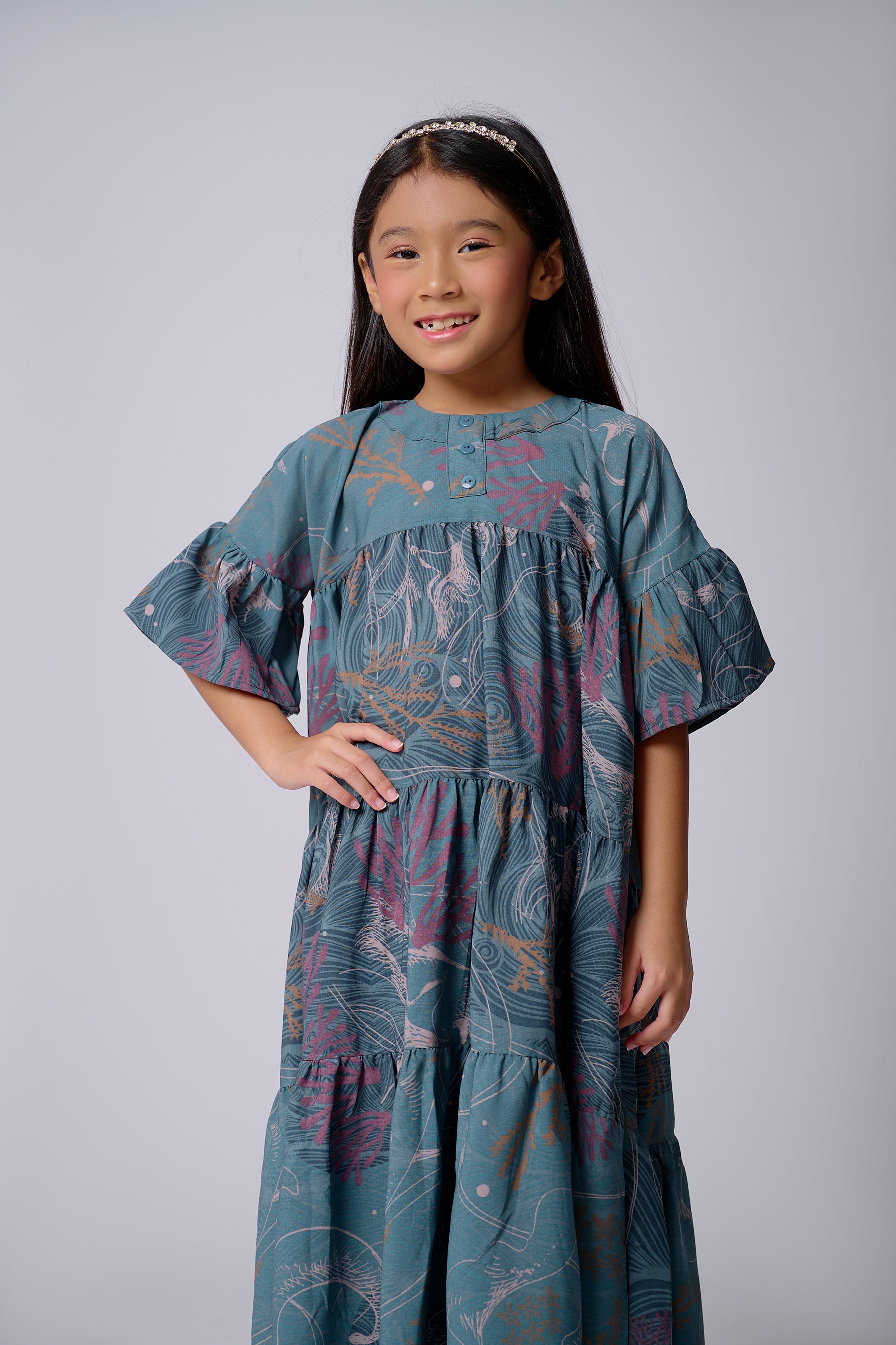 ZM Zaskia Mecca - Unasya Blue Dress Anak - Jelita Indonesia - Edisi Derawan