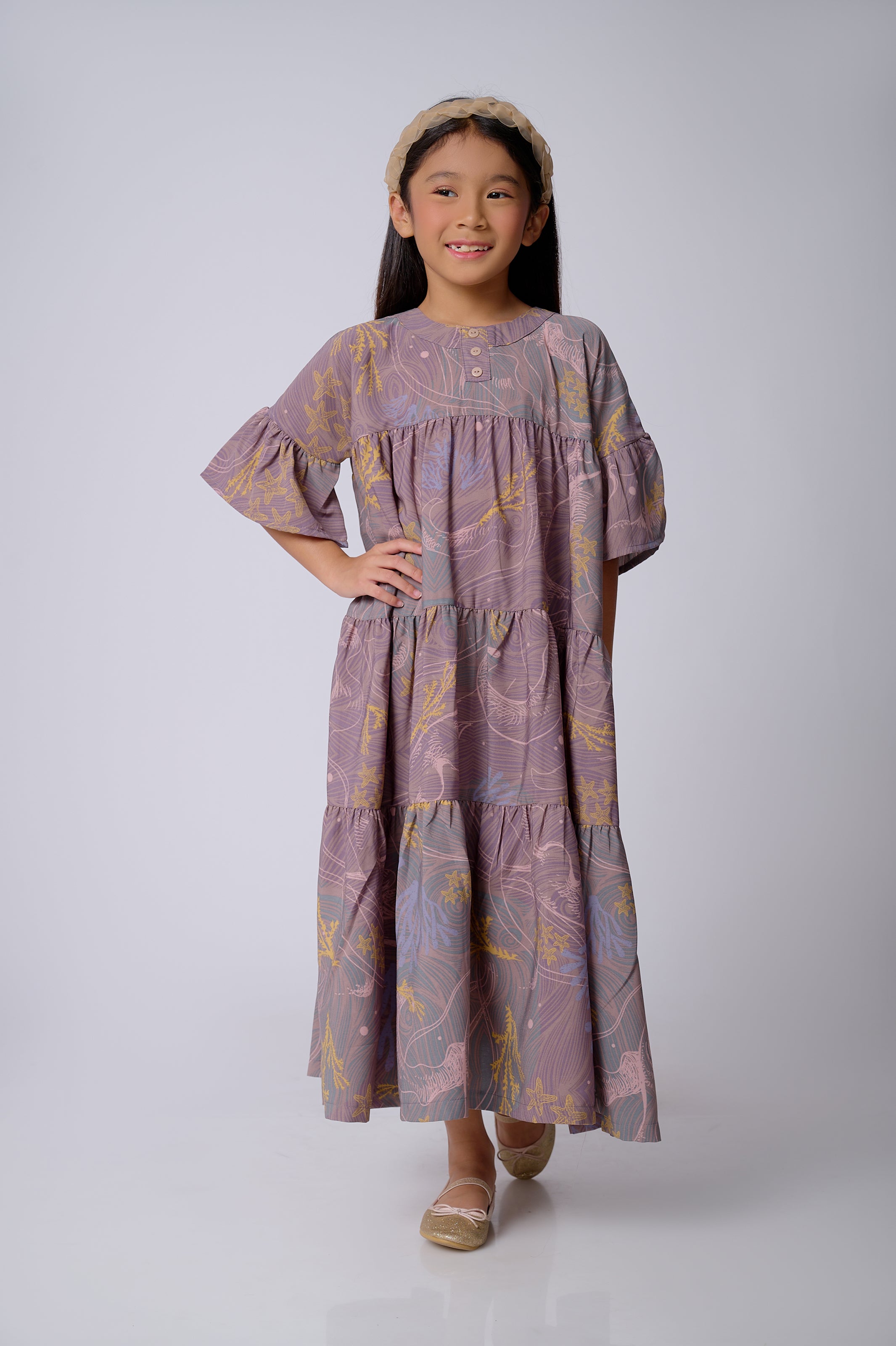 ZM Zaskia Mecca - Unasya Brown Dress Anak - Jelita Indonesia - Edisi Derawan